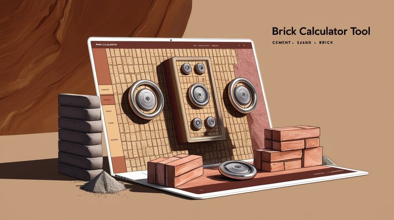 Brick Calculator ement, Sand, Brick, Cost, and volume