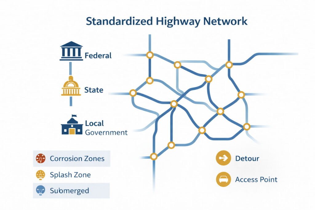 Highway network with governance layers