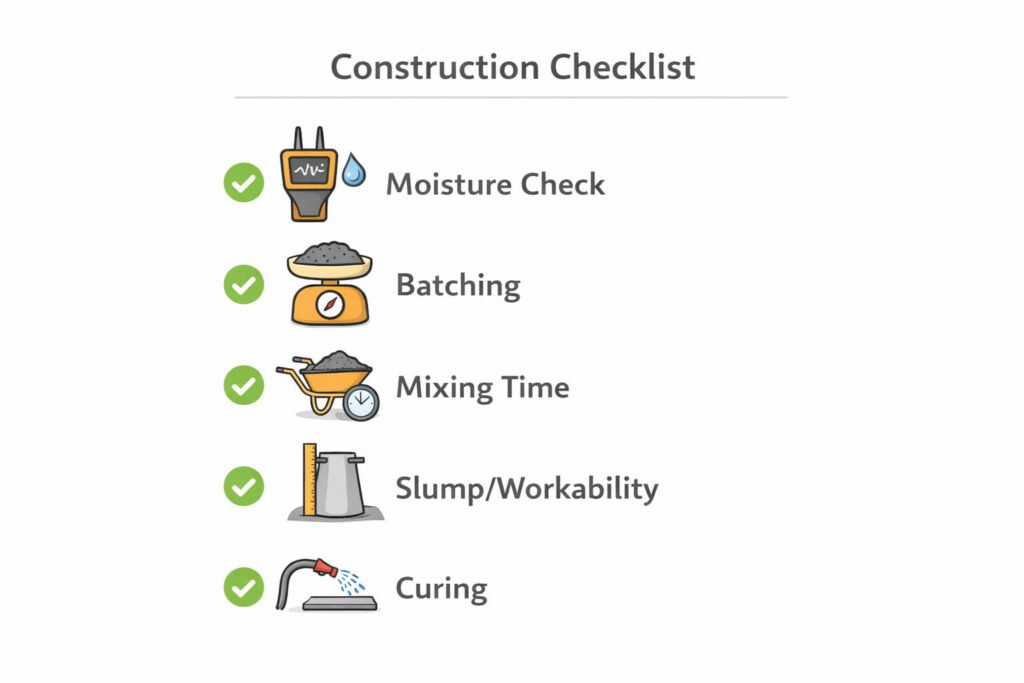 Construction checklist infographic