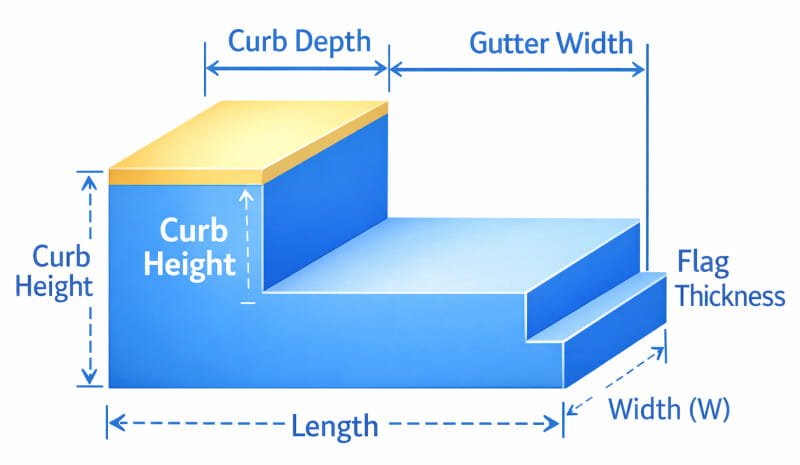 Curb and Gutter Diagram