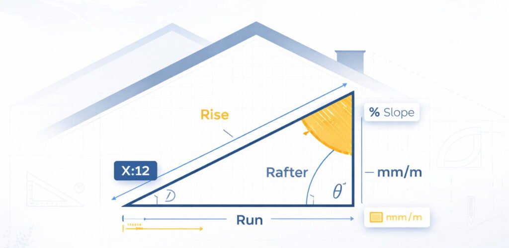 Roof pitch measurement interface banner